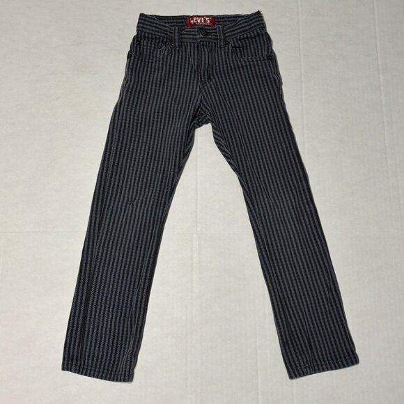 Lot 3 Levi’s Kids Boys 5 Regular 510 Super Skinny Jeans Blue Striped Distressed‎ - Picture 2 of 16